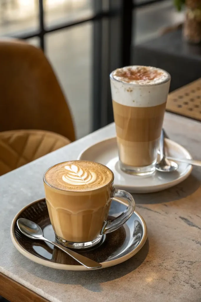 breve coffee vs latte foam and texture comparison