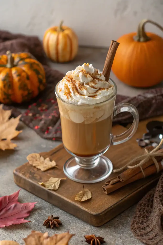 caramel flavored breve coffee with froth and whipped cream