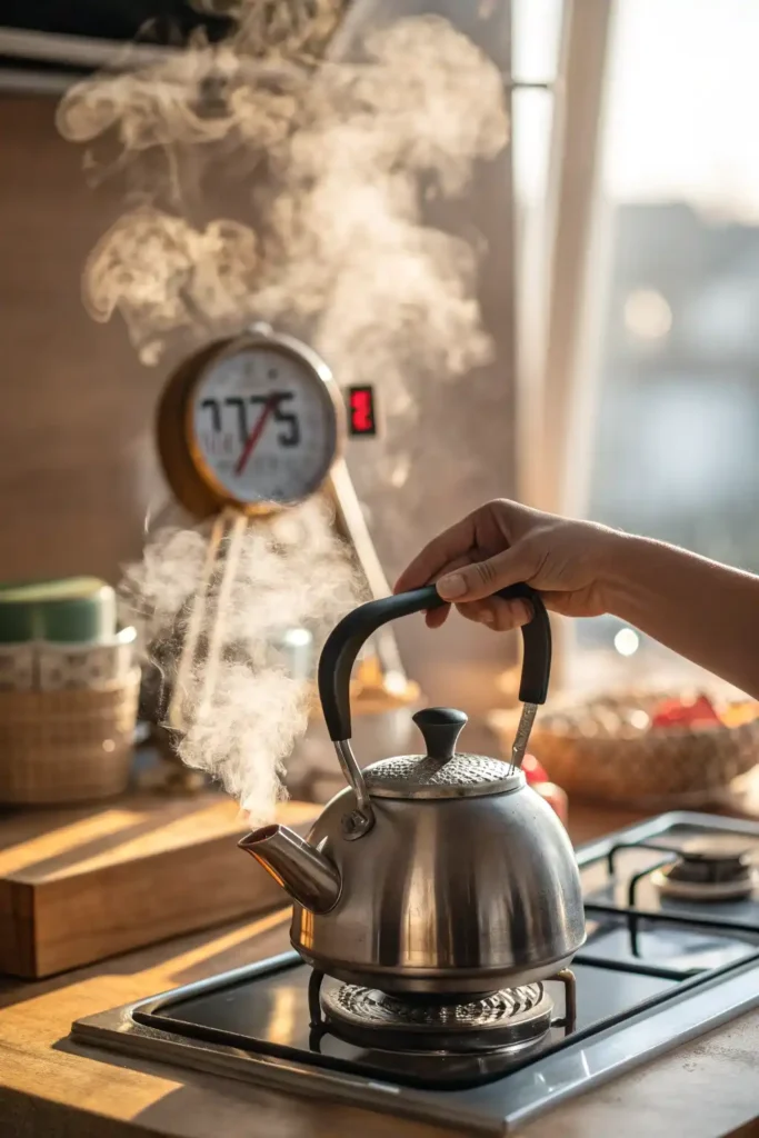 ideal water temperature 175°F for steeping green tea