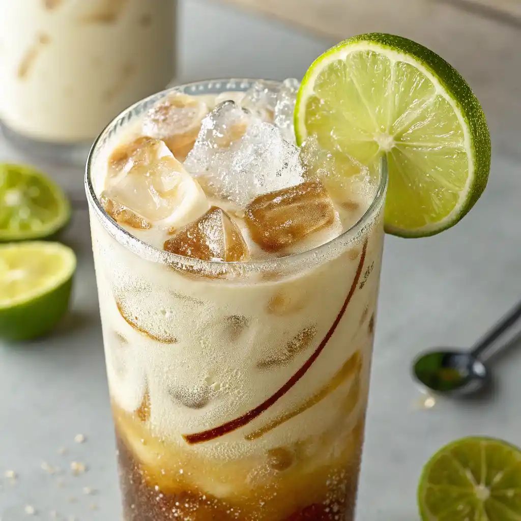 rumchata malibu lime juice soda water creamy tropical cocktail