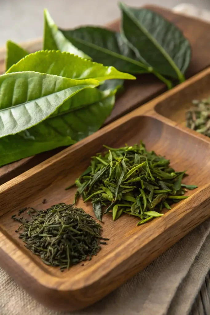 loose green tea leaves Sencha Gyokuro Longjing for non-bitter brewing