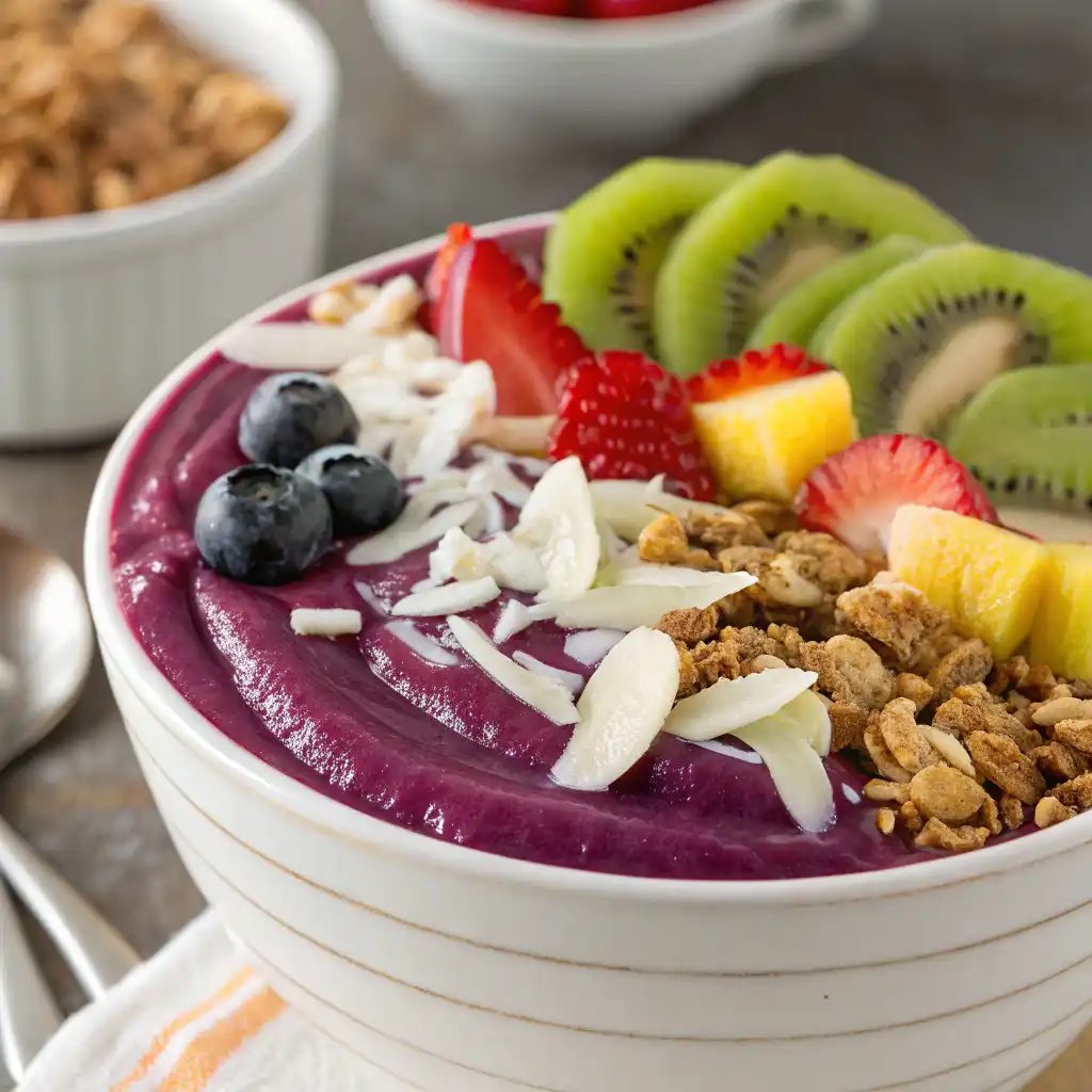 tropical smoothie cafe allergy menu – colorful açaí bowl with no allergens