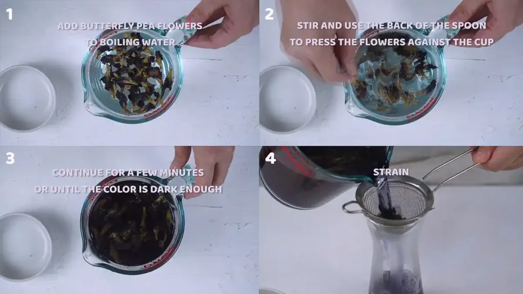 Step-by-Step Instructions To make Butterfly pea tea