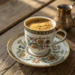 Authentic Café Cubano Cuban coffee in a demitasse with sugar foam