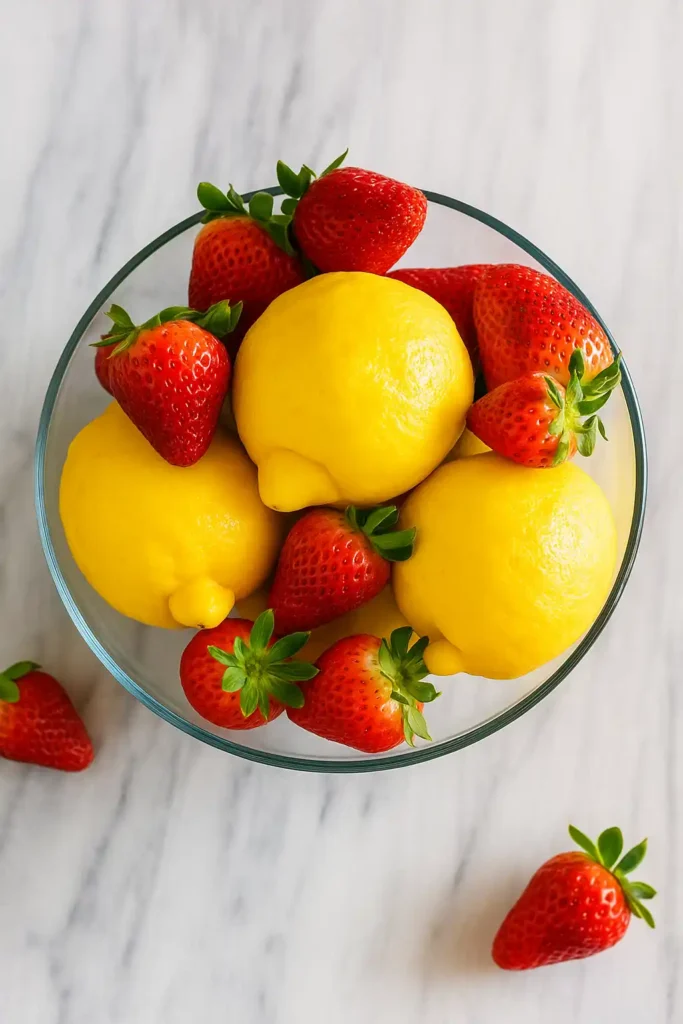 Homemade strawberry lemonade recipe ingredients