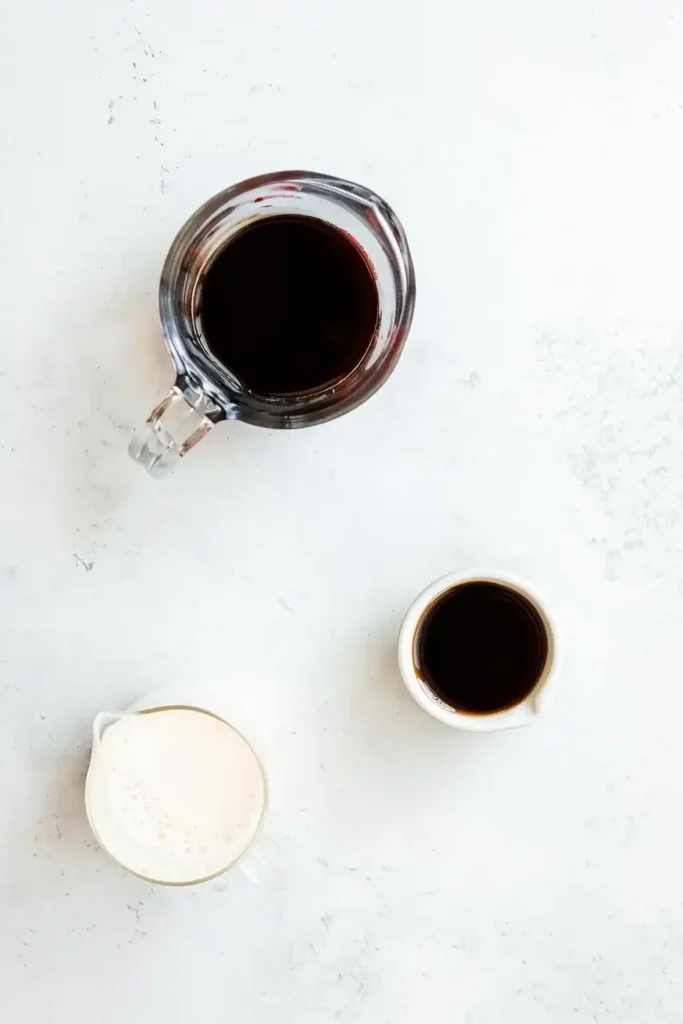 Brown Sugar Shaken Espresso ingredients in table
