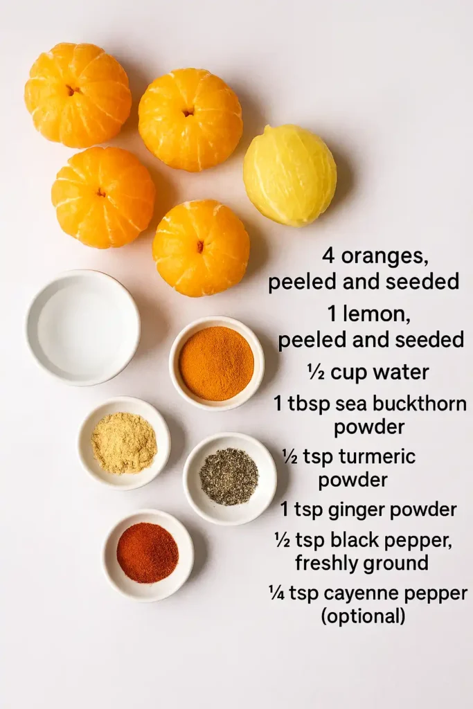 sea buckthorn shot ingredients blending