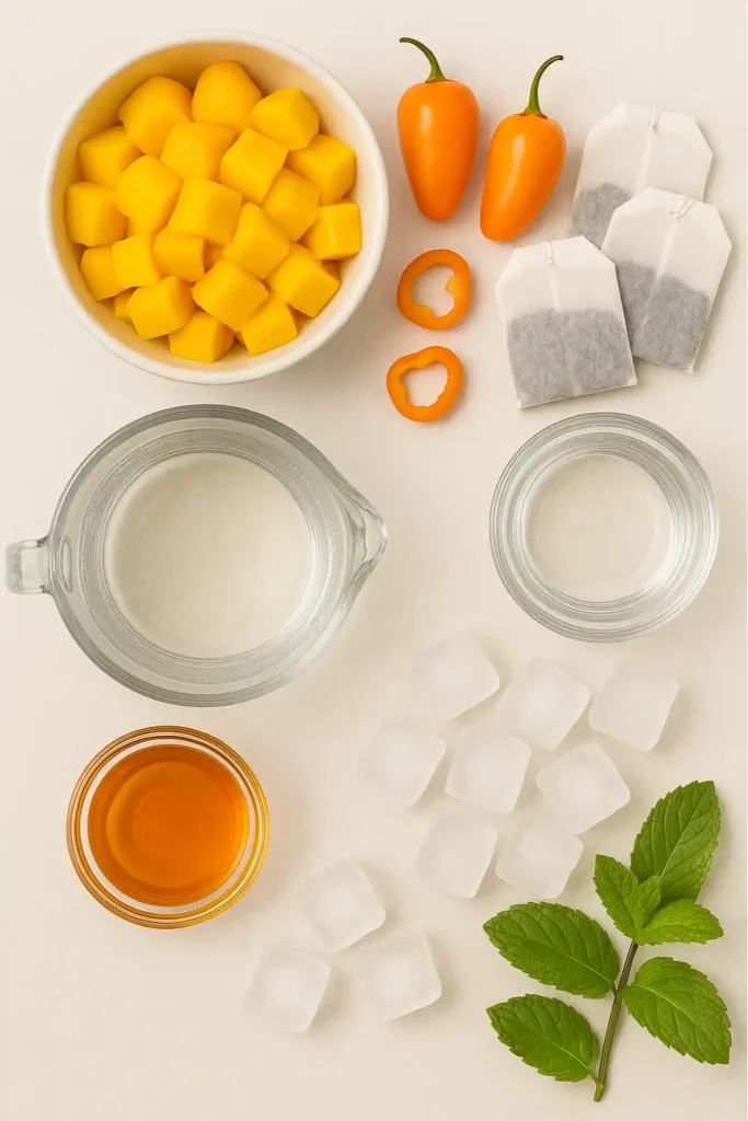 spicy mango habanero iced tea ingredients