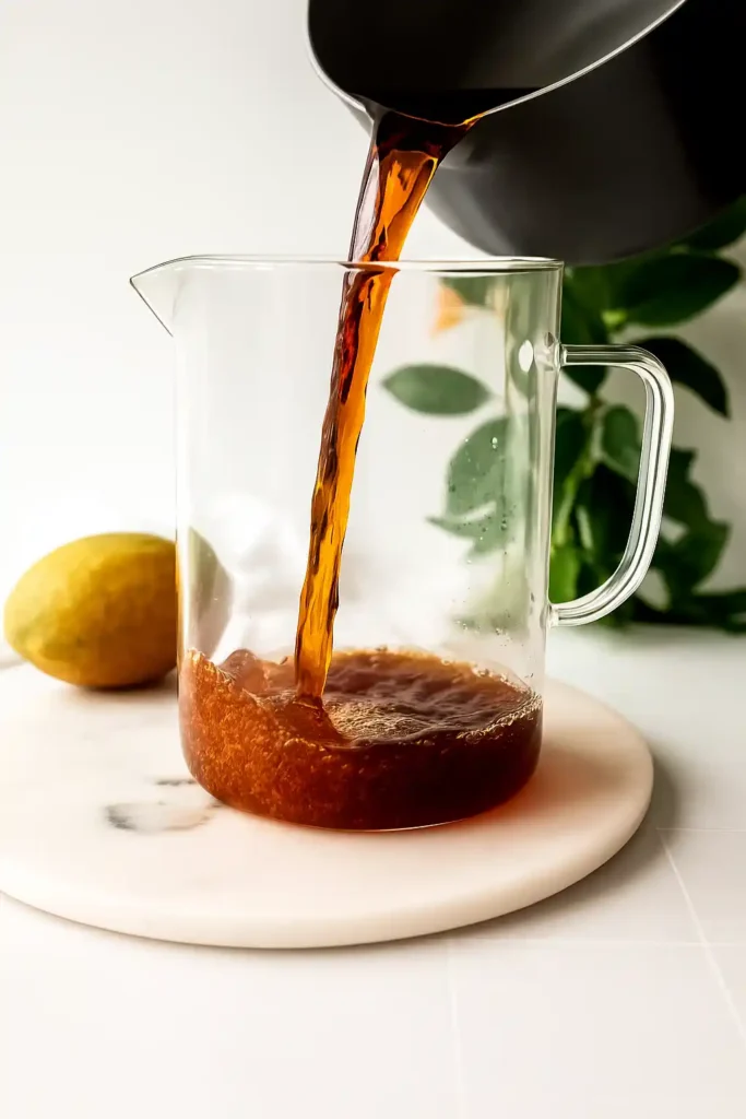 step2 for iced easy mango tea